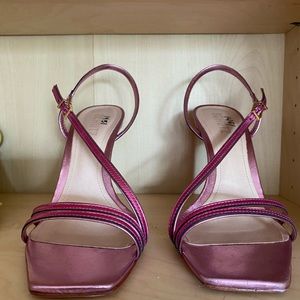 PINK ASYMMETRIC SQUARE TOE